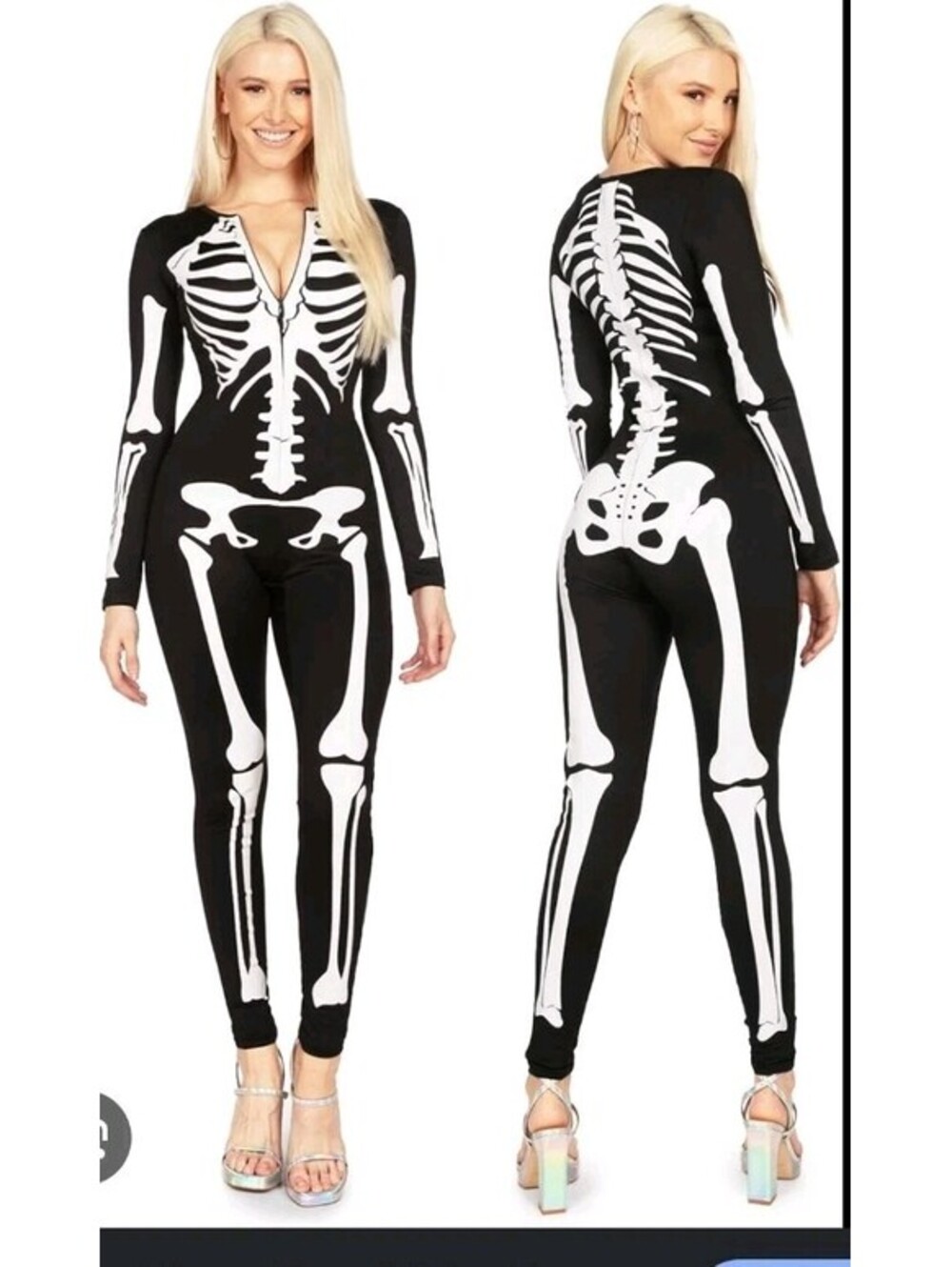 Tipsy elves skeleton bodysuit Costume Size S